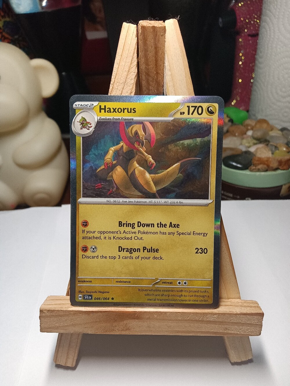 Haxorus 46/64 Shrouded Fable Rare Pokemon Reverse Holo Nm